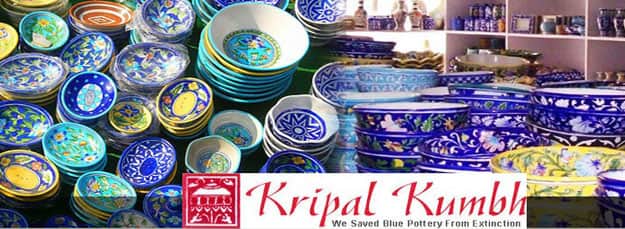 Blue pottery in Kripal Kumbh jaipur,