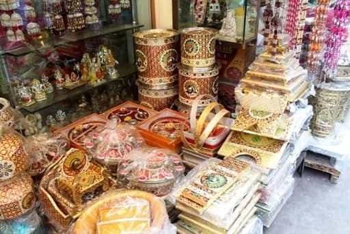 Bridal shopping in Delhi Chandni Chowk Market