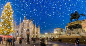 Milan, in the Piazza Duomo